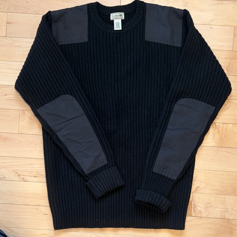 L.L. Bean Men's Commando Sweater with Patches